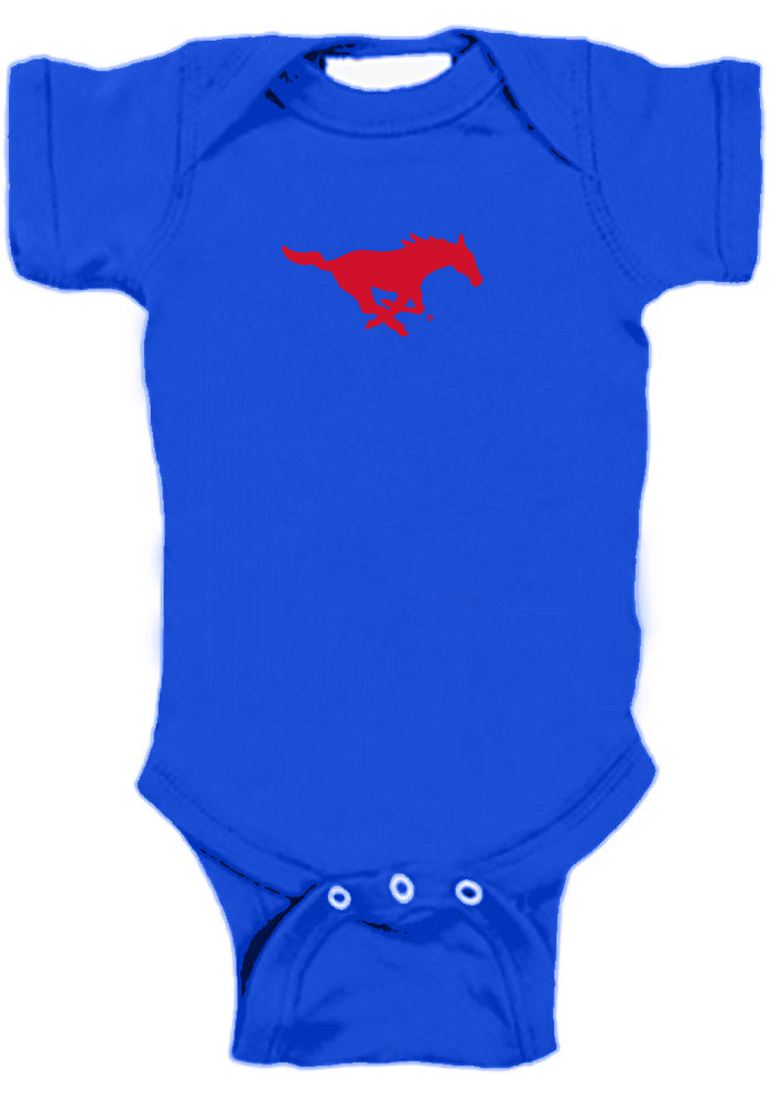 SMU Mustangs Baby Blue Bailey Short Sleeve One Piece