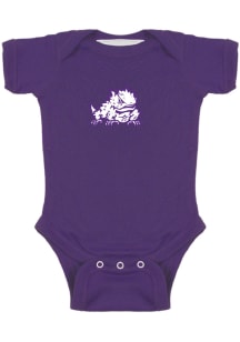 TCU Horned Frogs Baby Purple Bailey Short Sleeve One Piece