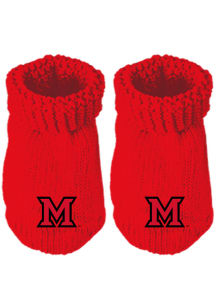 Miami RedHawks Knit Baby Bootie Boxed Set