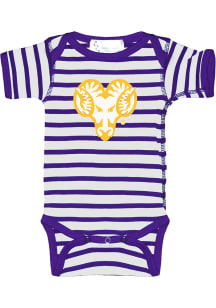 West Chester Golden Rams Baby Purple Skylar Short Sleeve One Piece