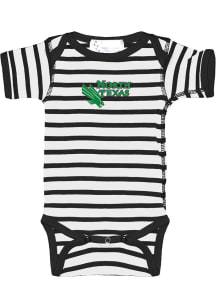 North Texas Mean Green Baby Black Stripe Short Sleeve One Piece