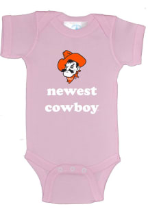 Oklahoma State Cowboys Baby Pink Newest Cowboy Short Sleeve One Piece