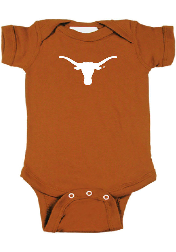 Texas Longhorns Baby Burnt Orange Bailey Primary Short Sleeve One Piece