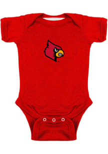 Louisville Cardinals Baby Red Bailey Primary Short Sleeve One Piece