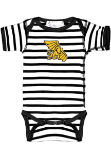 Missouri Western Griffons Baby Black Skylar Stripe Short Sleeve One Piece