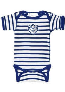 Saint Louis Billikens Baby Blue Skylar Stripe Short Sleeve One Piece
