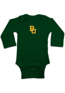 Baylor Bears Baby Green Primary Logo Long Sleeve One Piece