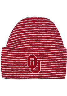 Oklahoma Sooners Crimson Striped Newborn Knit Hat