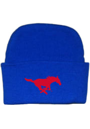 SMU Mustangs Blue Team Logo Newborn Knit Hat