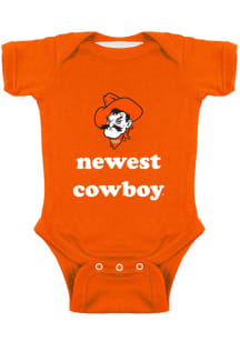Oklahoma State Cowboys Baby Orange Newest Cowboy Short Sleeve One Piece