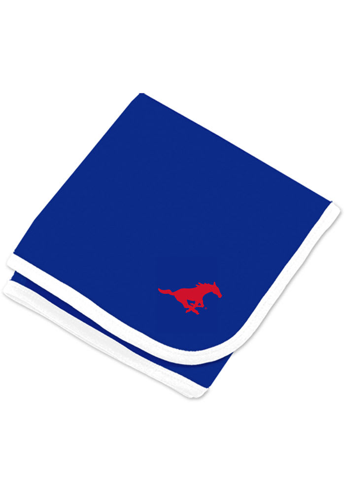 SMU Mustangs Team Logo Baby Blanket