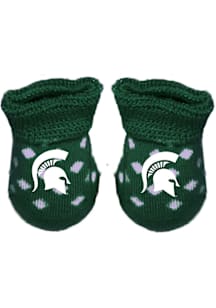 Polka Dot Michigan State Spartans Baby Bootie Boxed Set - Green