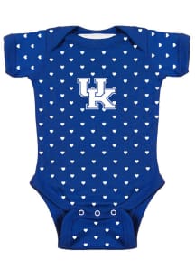 Kentucky Wildcats Baby Blue Heart Short Sleeve One Piece