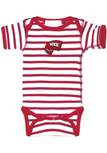 Western Kentucky Hilltoppers Baby Red Skylar Stripe Short Sleeve One Piece