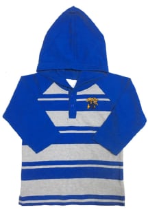 Kentucky Wildcats Toddler Blue Rugby Stripe Long Sleeve Hooded Sweatshirt