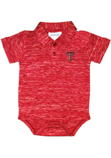 Texas Tech Red Raiders Baby Red Space Dye Short Sleeve One Piece Polo