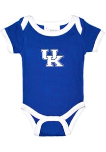 Kentucky Wildcats Baby Blue Ringer Romper Short Sleeve One Piece