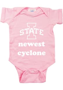 Iowa State Cyclones Baby Pink Newest Cyclone Short Sleeve One Piece