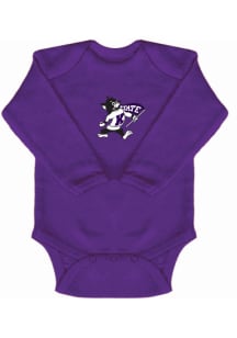 K-State Wildcats Baby Purple Willie Wildcat Long Sleeve One Piece