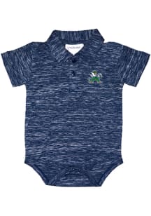 Notre Dame Fighting Irish Baby Navy Blue Space Dye Short Sleeve One Piece Polo