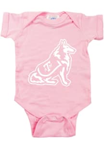 Texas A&amp;M Aggies Baby Pink Mascot Short Sleeve One Piece