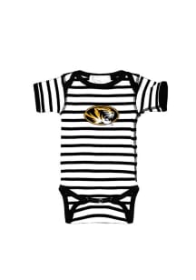 Missouri Tigers Baby Black Stripe Short Sleeve One Piece