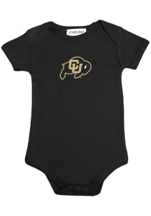 Colorado Buffaloes Baby Black Primary Team Logo Short Sleeve One Piece
