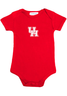 Houston Cougars Baby Red Primary Team Logo Short Sleeve One Piece