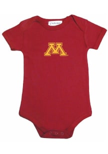 Baby Cardinal Minnesota Golden Gophers Primary Team Logo Design Short Sleeve One Piece