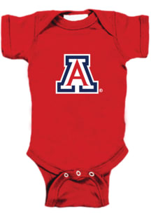 Arizona Wildcats Baby Red Primary Logo Short Sleeve One Piece