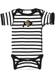 Colorado Buffaloes Baby Black Stripe Short Sleeve One Piece