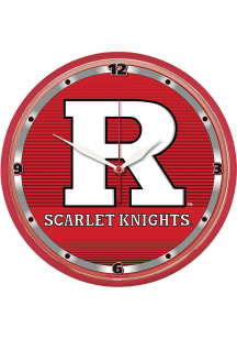 Red Rutgers Scarlet Knights Round Wall Clock