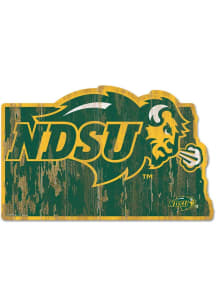 North Dakota State Bison State Shape Sign