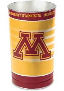 Yellow Minnesota Golden Gophers Tapered Waste Basket