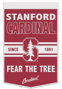 Stanford Cardinal Vertical Wool Fear the Tree Banner