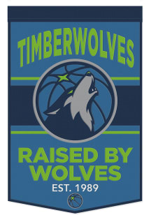 Minnesota Timberwolves Vertical Wool Raised By Wolves Banner