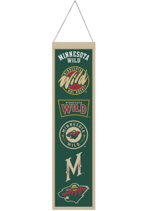 Minnesota Wild Vertical Wool Vintage Banner