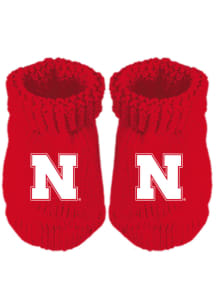 Knit Nebraska Cornhuskers Baby Bootie Boxed Set - Red