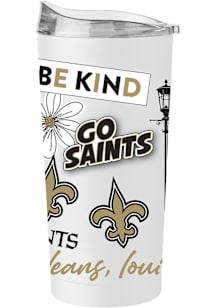 Logo Brands New Orleans Saints 20oz Native PC Stainless Steel Tumbler - Black