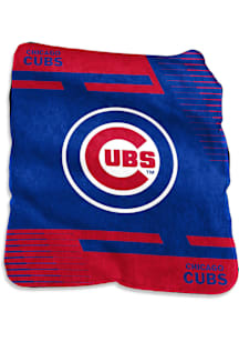 Chicago Cubs Double Stripe Raschel Throw Blanket - Blue