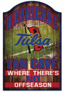 Blue Tulsa Golden Hurricane 11x17 Sign