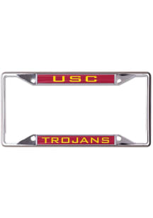 USC Trojans Red  Printed Metal License Frame