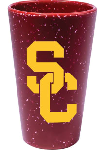 Red USC Trojans Speckle Silicone Pint Glass