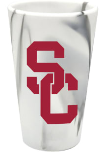 Red USC Trojans Mountain Marble Silicone Pint Glass