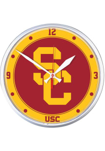 Red USC Trojans Round Wall Clock