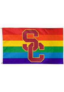 Red USC Trojans Pride Deluxe Silk Screen Grommet Flag