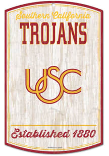 Red USC Trojans Established 1880 11x17 Sign