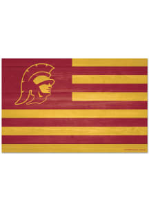 Red USC Trojans Americana 11x17 Sign