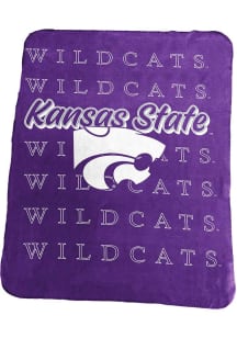 Purple K-State Wildcats Repeating Fleece Fleece Blanket