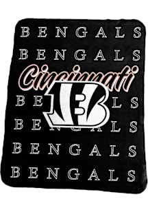Cincinnati Bengals Repeating Fleece Fleece Blanket - Black